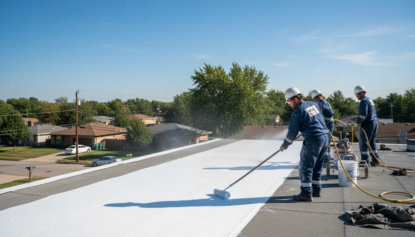 Commercial roof coating in Jacksonville, IL near me